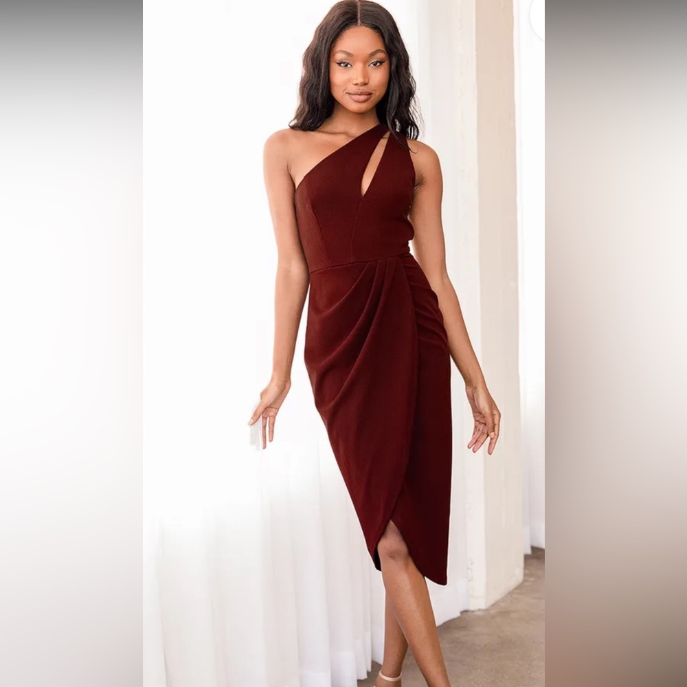 Lulus So Flirty One Shoulder Asymmetrical Dress